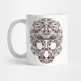 Skull with vintage ornament Mug